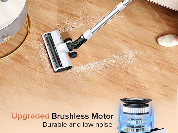 Cordless Vacuum Cleaner - IMOOY Pink/Black&White Vacuum for Home with 80000 RPM High, 8-in-1 Lightweight Stick Vacuum, Rechargeable Battery, Up to 40 Mins Runtime, for Carpet and Hard Floor Pet Hair