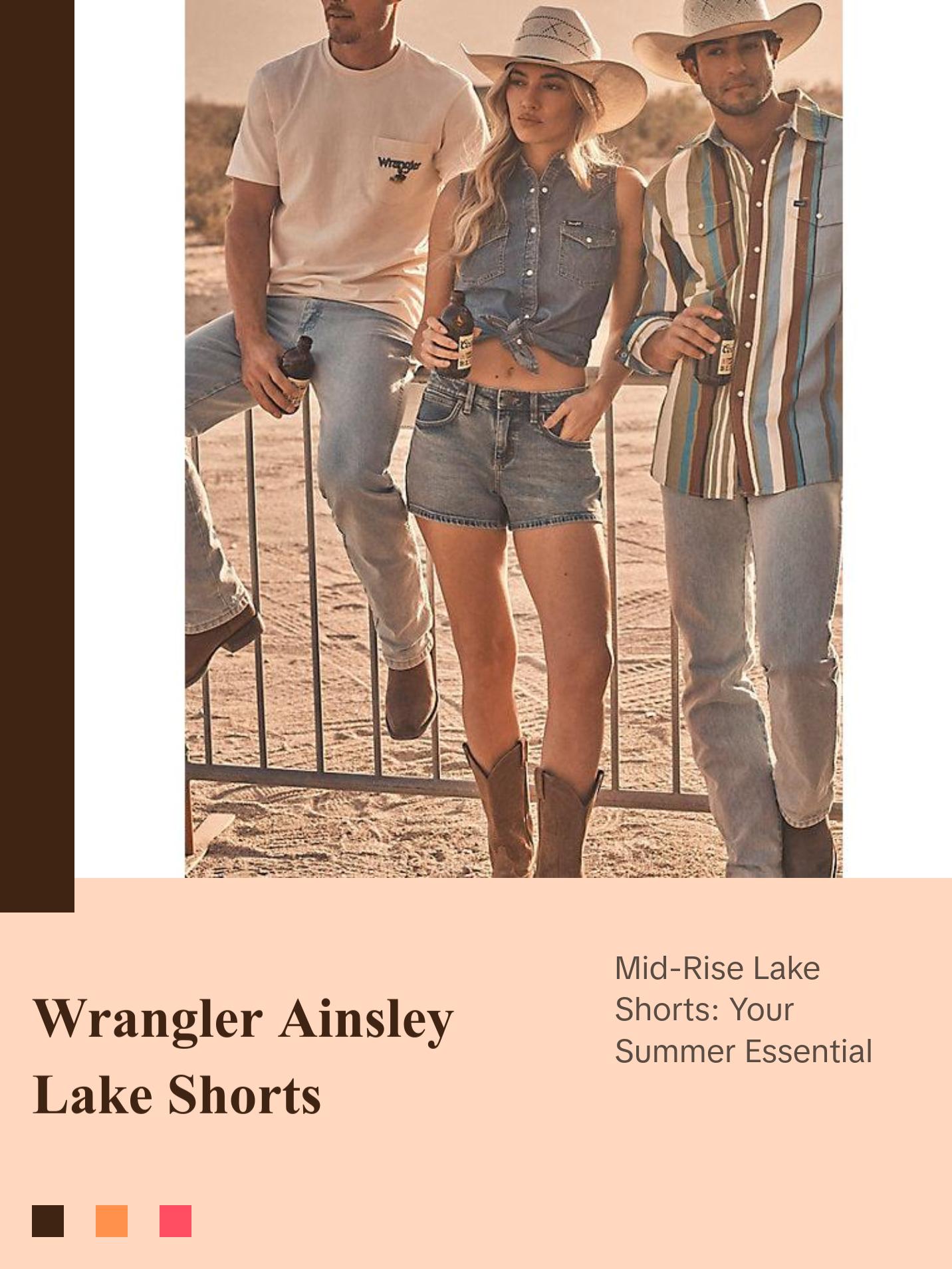 Wrangler Women's Ainsley Lake Flex Denim Shorts - Light Wash, Mid-Waist, Regular Fit Cotton-Elastane Blend Lady Basic Bottom, 3.5" Inseam, Stitched Pockets, 5% T-400, Medium Stretch, for Summer Concerts, Days by the Lake, Multi-Size