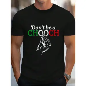 100 Percent Cotton Don't Be A Chooch Humorous Italian Flag Phrase Quote Italy Gift T-Shirt Unisex Graphic Tee Crew Neck Summer Vacation Tops