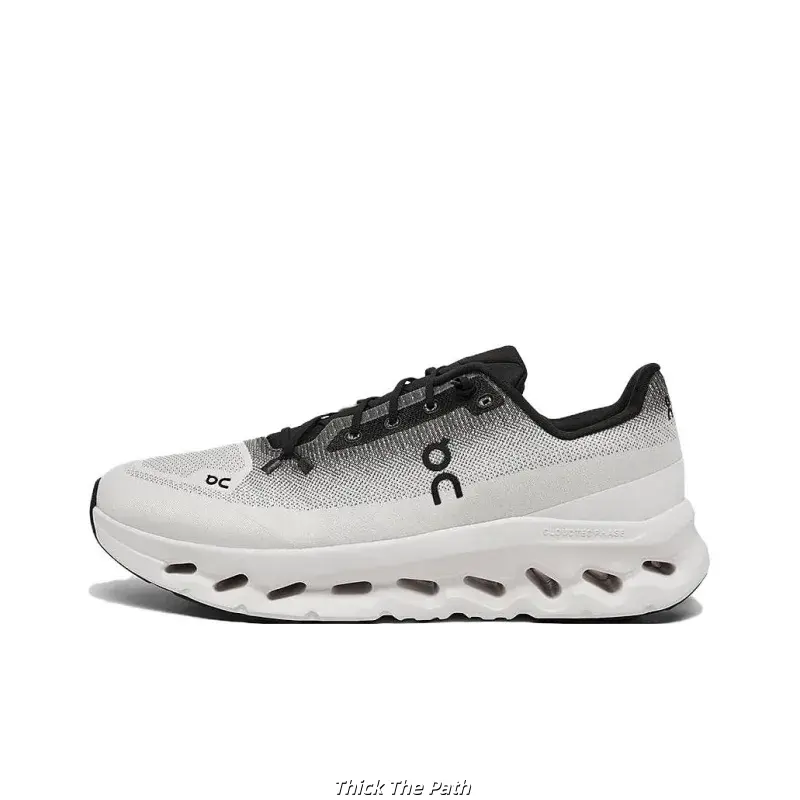 Brand New Sealed Unisex White-Gray Gradient Knit Mesh Running Sports Shoes with Original Box, Multi-Size Single Pair, Wave Sole, Hollow Cushion, Non-Slip, for Gym Walking Daily Use