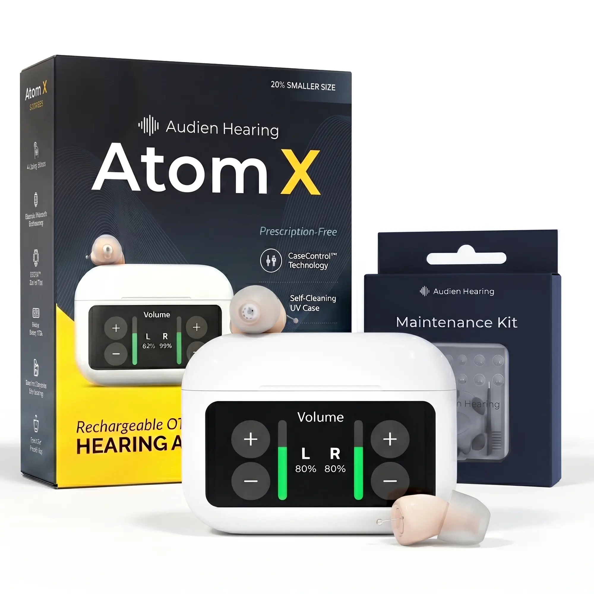 Audien Atom X Essential Care Bundle