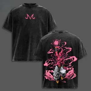 Vintage DBZ "Evil Buu" Vintage Unisex Oversized Anime Manga Acid Washed Cotton T-shirt, Graphic Tee,anime Merch Fan, Outfits Men Anime Lovers Retro apparel good tiktokshopspringglowup