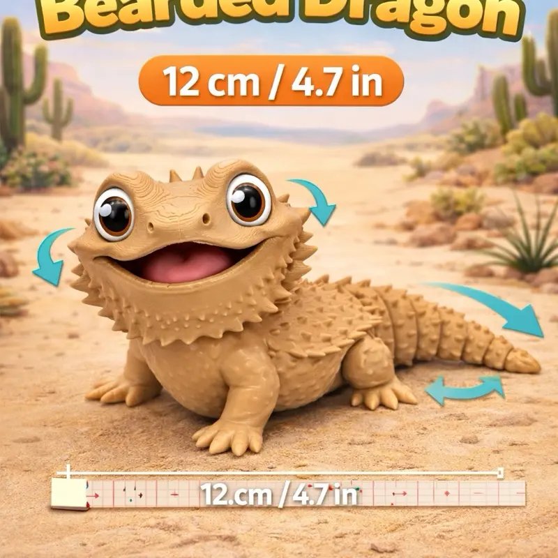 Flexi Bearded Dragon – Articulated Dragon Figure (12cm / 4.7in)