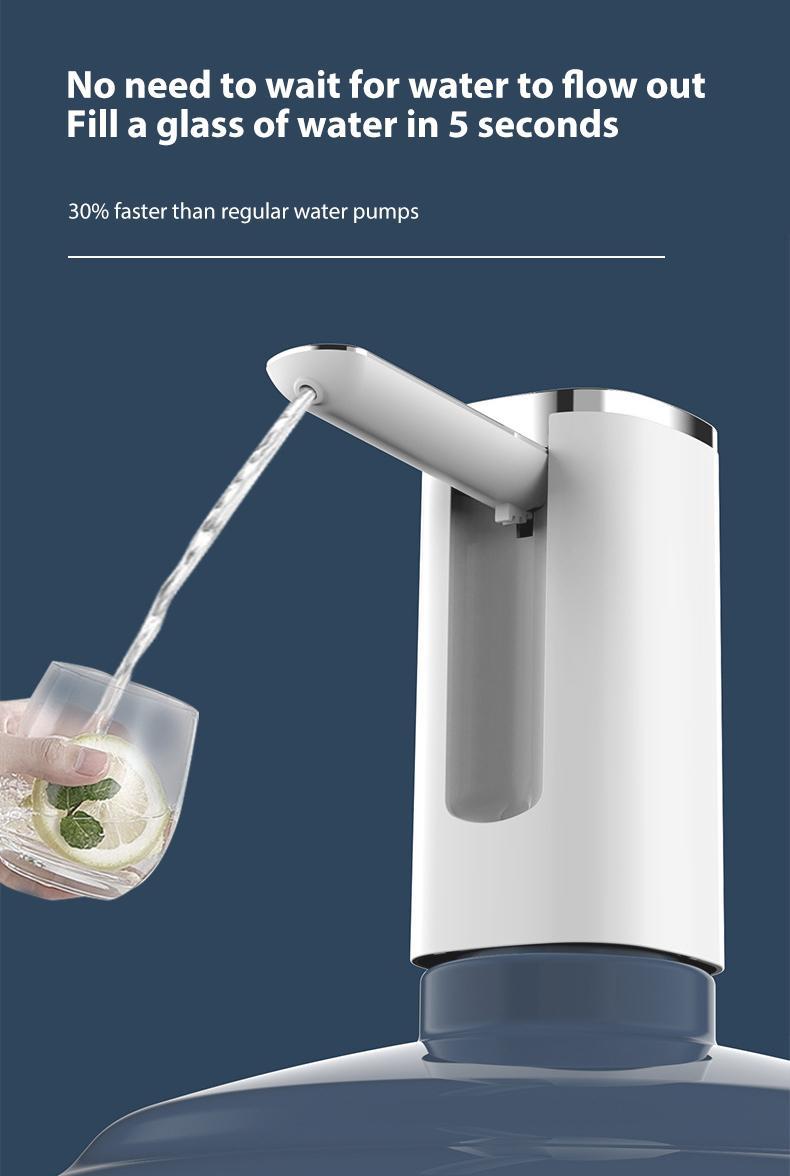 Water Dispenser Pump, Portable Smart Water Bottle Dispenser Pump, Rechargeable Electric Water Dispenser Pump, Drinking Utensils for Home, Office, Kitchen, Outdoor Drinkware