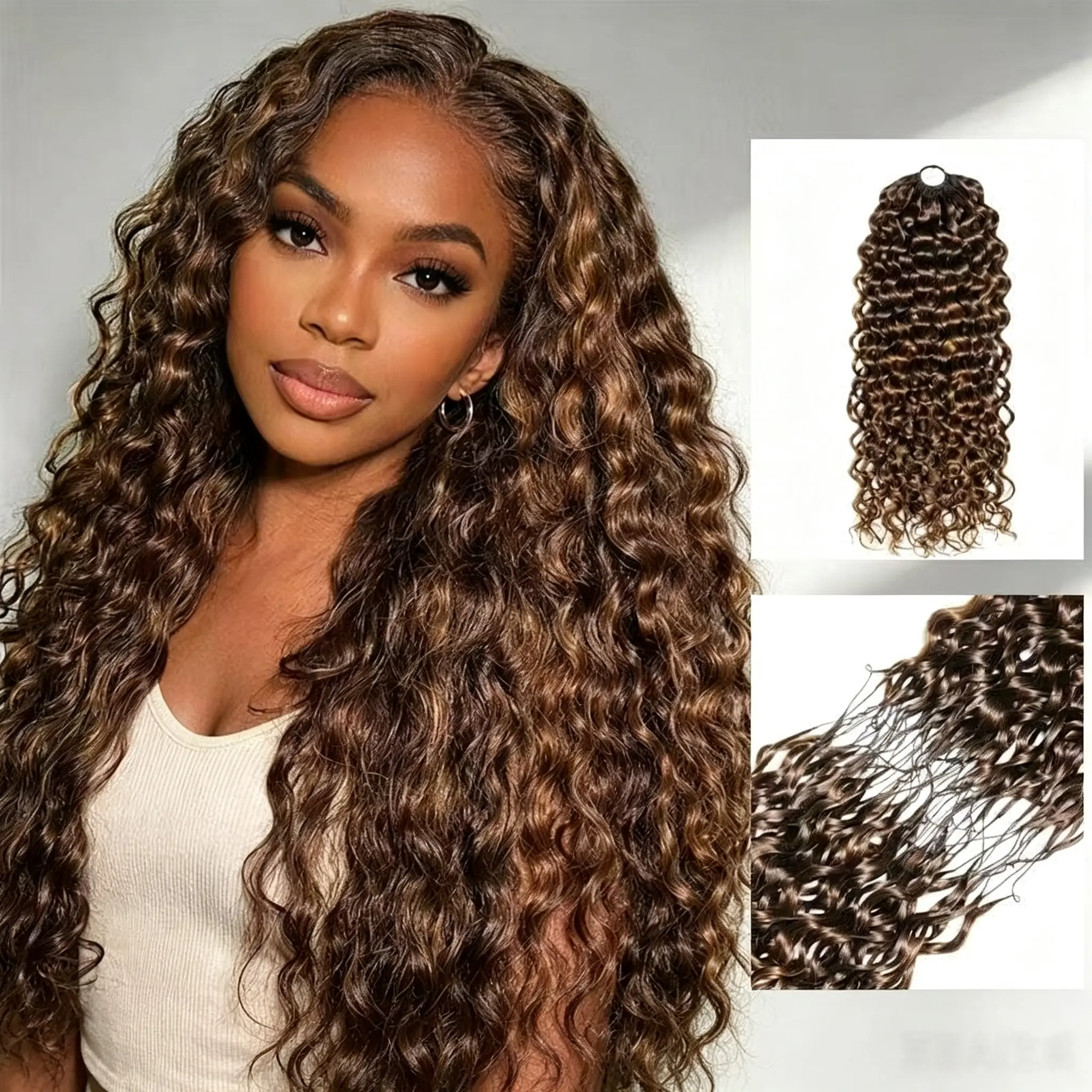 【4 Packs 20" Only $189-Miracle Knots Crochet Hair 】Protective Hairstyles Human Hair Extensions  Pre-Separated 50g/Pack – Knotless Boho Braids, 4-5 Packs for Full Head, Multiple Curly & Wave Textures Protective Hairstyles For Black Women