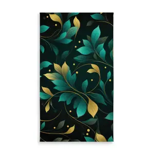 MWW C1TCLRGE84IHQW 58 x 102 in. Twirling Twigs Gold Indoor & Outdoor Tablecloth - Home Decor