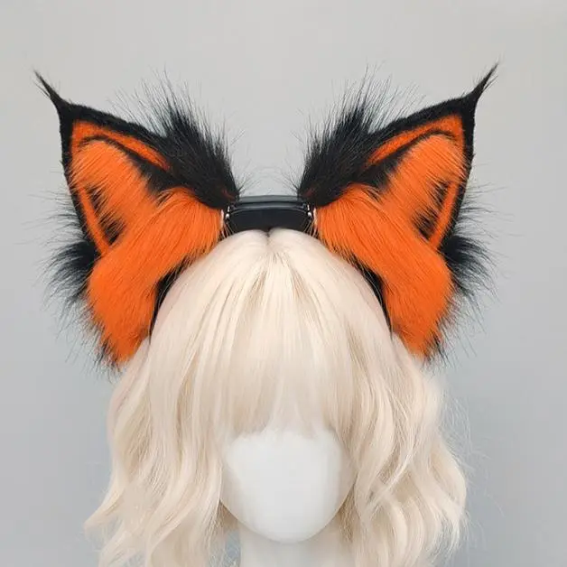 Party Props Realistic Movable Foldable Cat Ear Headband Gravity Sensing Touch Electric Cat Ear Cosplay Props Rechargeable Realistic Animal Ears for Cosplay & Parties