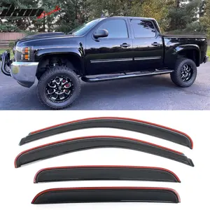 Window Visors for Chevy Silverado GMC Sierra 1500 2500 Crew Cab 2007-2014
