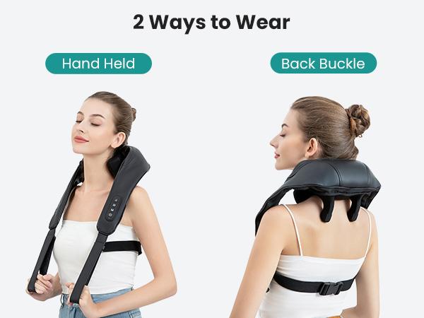 Wireless Neck Massager with Heat, Nekteck 6D Cordless Shiatsu Neck and Back Massager, for Pain Relief Deep Tissue, Ideal Gift for Men and Women