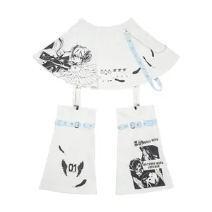 Hatsune Miku Forever White Blue Skirt with Leg Warmer