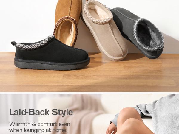 Dream Pairs [FuzzyEasy] Women's Casual Slip-on FuzzySlippers Indoor Outdoor Fluffy Home Comfort Winter Cute Warm Furry Shoes Classic Stylish Girl Footwear Walking Shoes Leather Nail