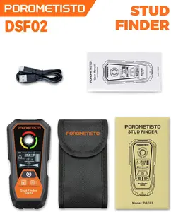 6-IN-1 Stud Finder Wall Scanner Rechargeable,Upgraded DSF02 Alarm Wall Stud finder,Applicable to Ferrous metals,Non-ferrous metals,AC Wires,Wood studs,With Auto power off Meet family needs