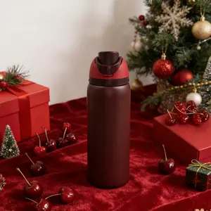Black cherry Water bottle 32oz, 945ML, freesip,with straw,heatpreservation time more than 24 hours, cold and hot watercan be insulated, can make coffee, frozen drinks,,exquisite workmanship, suitable for camping, work,indoor and Outdoor use.