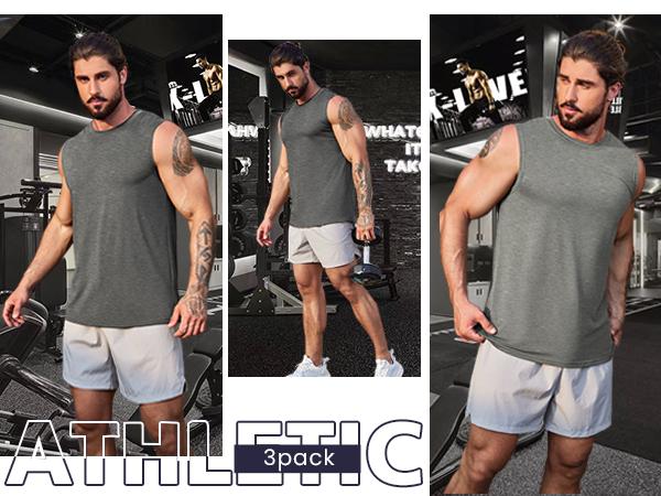 COOFANDY Men's 3 Pack Workout Tank Tops Gym Muscle Tee Bodybuilding Fitness Sleeveless T Shirts COOFANDY Men's 3 Pack Workout Tank Tops Gym Muscle Tee Bodybuilding Fitness Sleeveless T Shirts