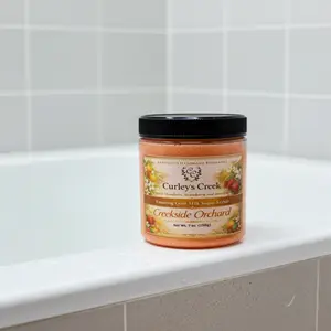 Goat Milk Foaming Sugar Scrub | Creekside Orchard | Handmade Natural Skincare | Fresh Citrus & Berry Blend | Curley’s Creek®