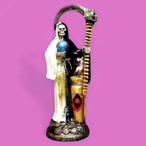 Santa Muerte statue 19 inch Bien y Mal Good and Evil charged
