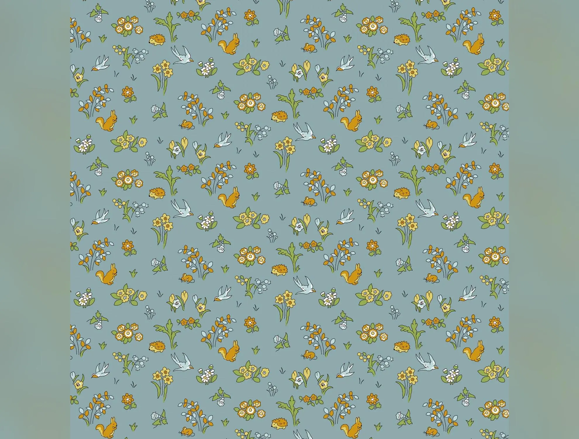 Woodland Walk - Misty Morning Forest Friends A by Liberty Fabrics