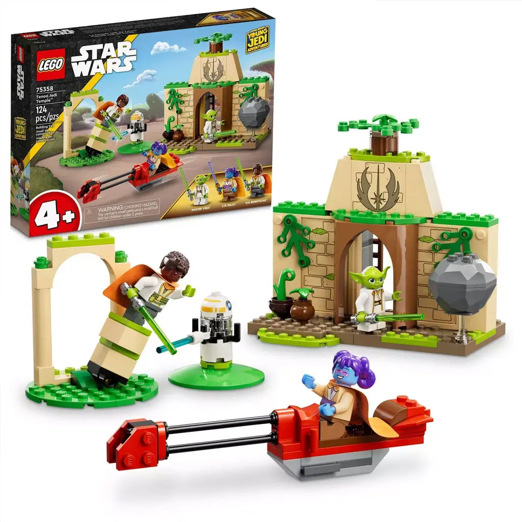 LEGO Star Wars Tenoo Jedi Temple Assembly Blocks Set (75358) - DIY Building Kit with Bricks and Minifigs