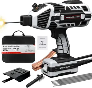 Portable Electric Welding Machine,110V Portable Welder Handheld with IGBT Inverter 5 Variable Current Adjustment,Portable ARC Welder Gun, Fits for 3/32" Wire Rods Gift for Thanksgiving,Christmas,New Year