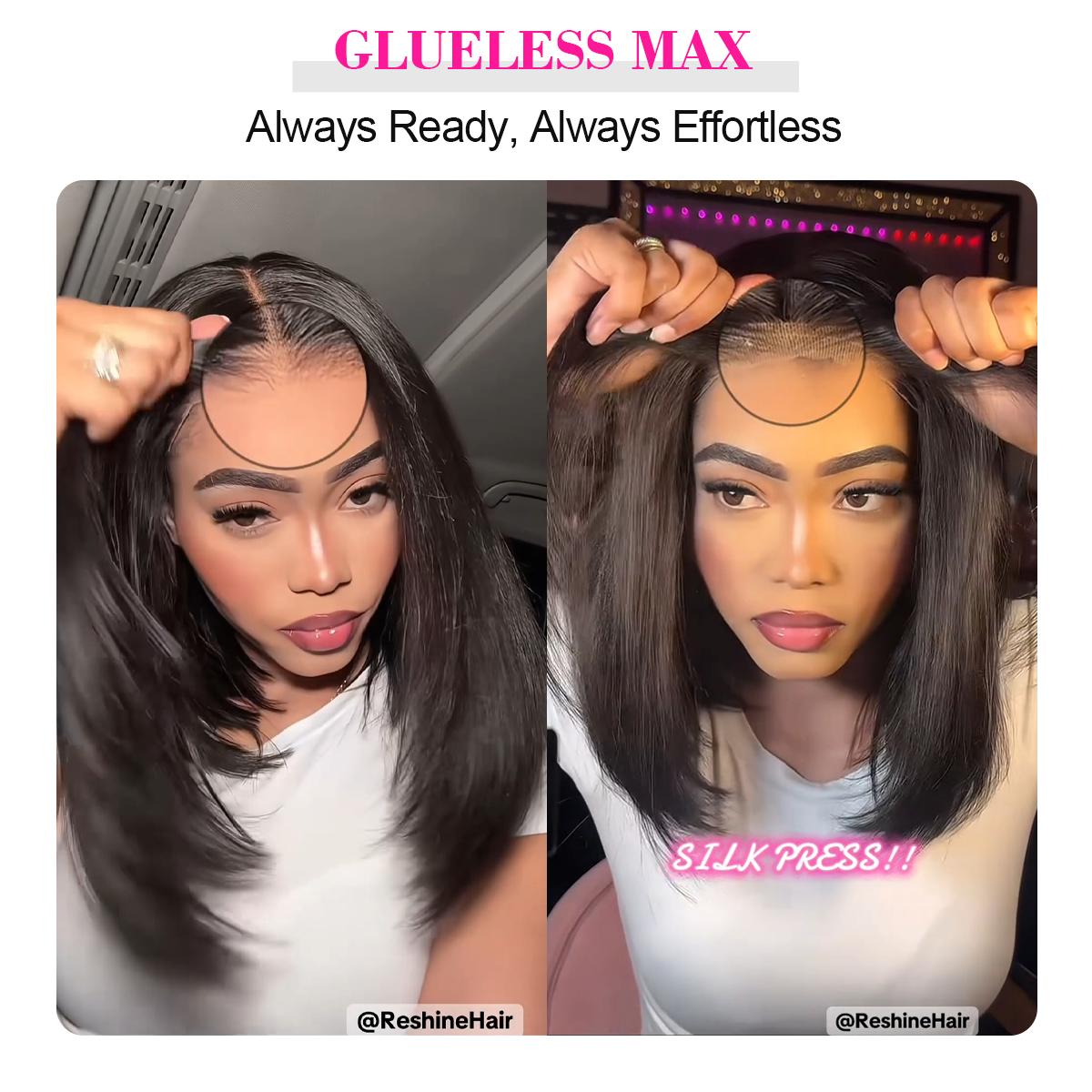 Layered Cut Bob Yaki Straight Wig 9x6 T Part Wear Go Glueless Bob Wigs Human Hair Bleached Knots For Women 180 & 250% Density Brazilian Deep Part Lace Glueless Wig