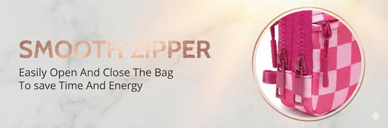 Women's Nylon Quilted Wristlet Wallet with Strap, Fashionable 4 Zipper Travel Purse and Credit Card Holder, Versatile Cell Phone Organizer for Daily Use