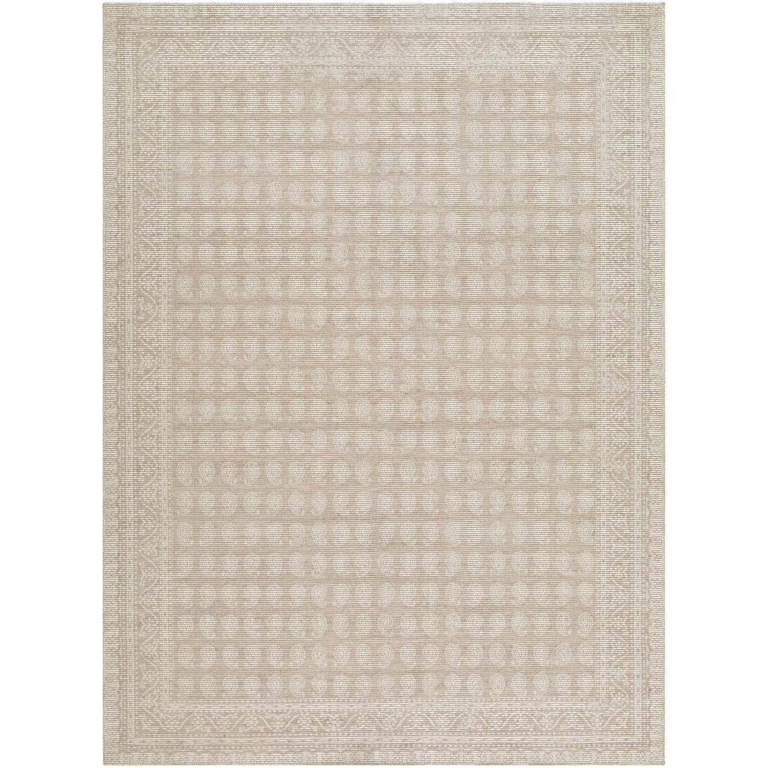Nabela Noor Home x Livabliss Alo I Machine Woven Rug, Beige Polyester Rug Living Room Rug