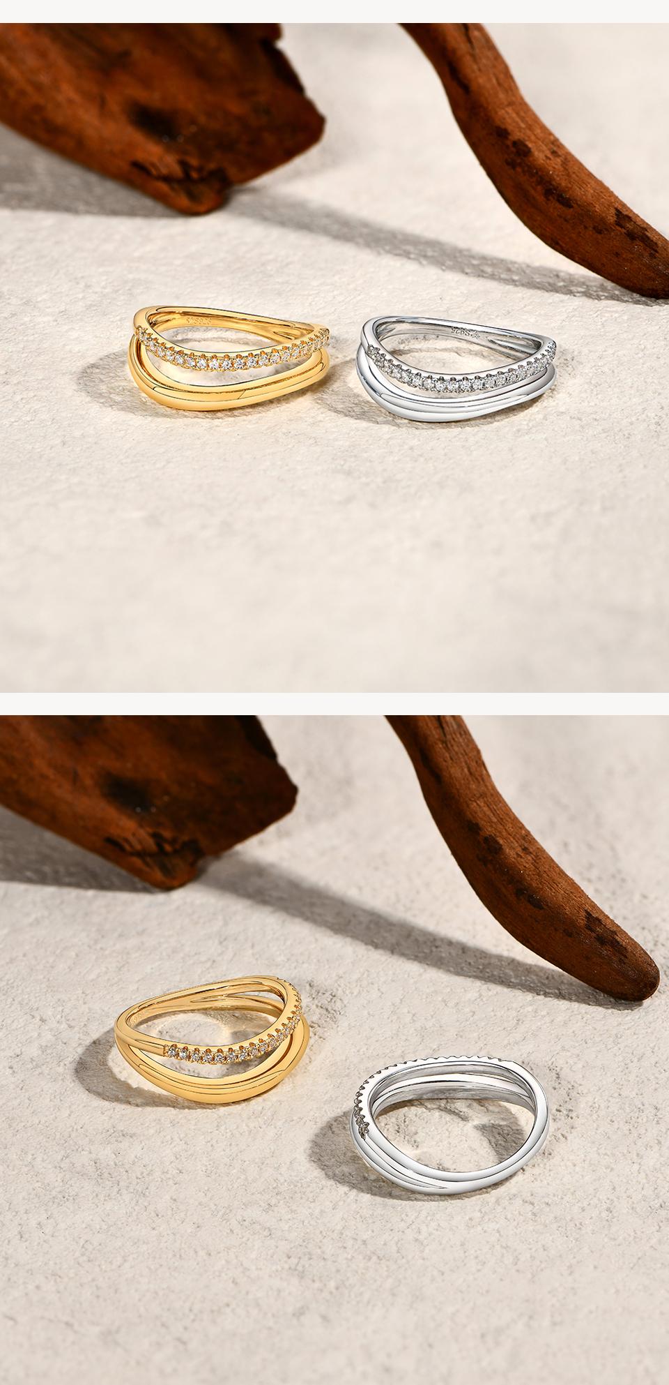 ATTAGEMS Round Cut 2mm D Color Lab-Created Moissanite Ring  925 Sterling Sliver Eternity Band Wedding Engagement Rings for Women Unique Jewelry Gift R287