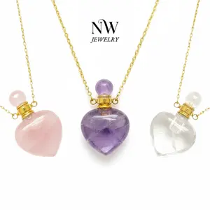 The Guardian Scent Natural Crystal Perfume Bottle Necklace