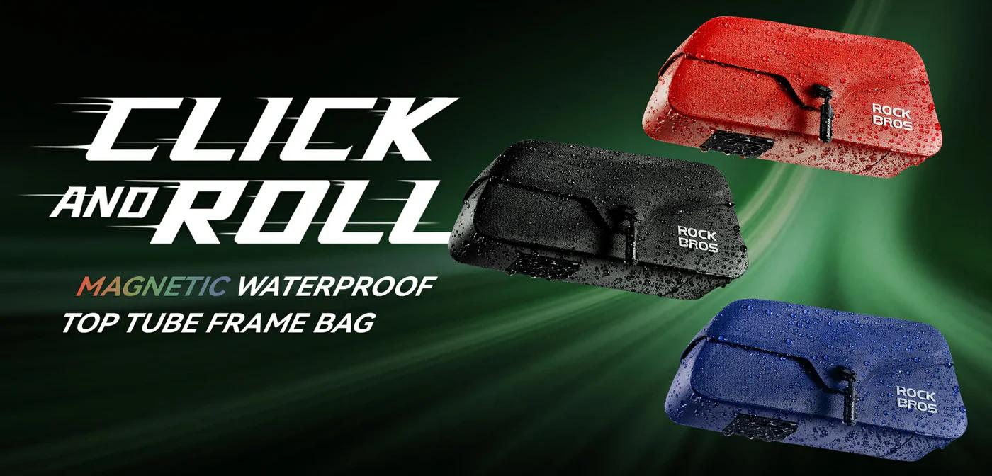 ROCKBROS Magnetic 100% Waterproof Bike Top Tube Frame Bag 0.6L/0.9L
