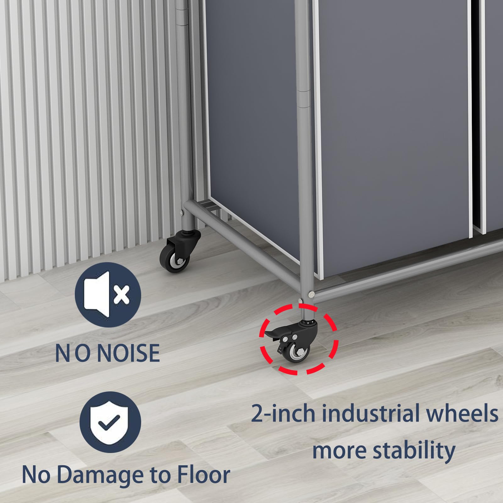 LINZINAR 4 Bag Laundry Basket Sorting Machine Cart with Rolling Lockable Wheels & Detachable Waterproof Bags Large Capacity Oxford Material Easy Assembly