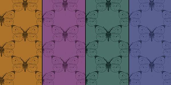 Bee Haven Fabric Collection - Cabbage Butterfly Medium Gold