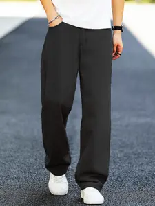 Men's Denim Pants, Casual Comfy Jeans for Daily Wear, Fashion Men's Bottoms for All Seasons raw Ripped Skinny Jeans with Zippers