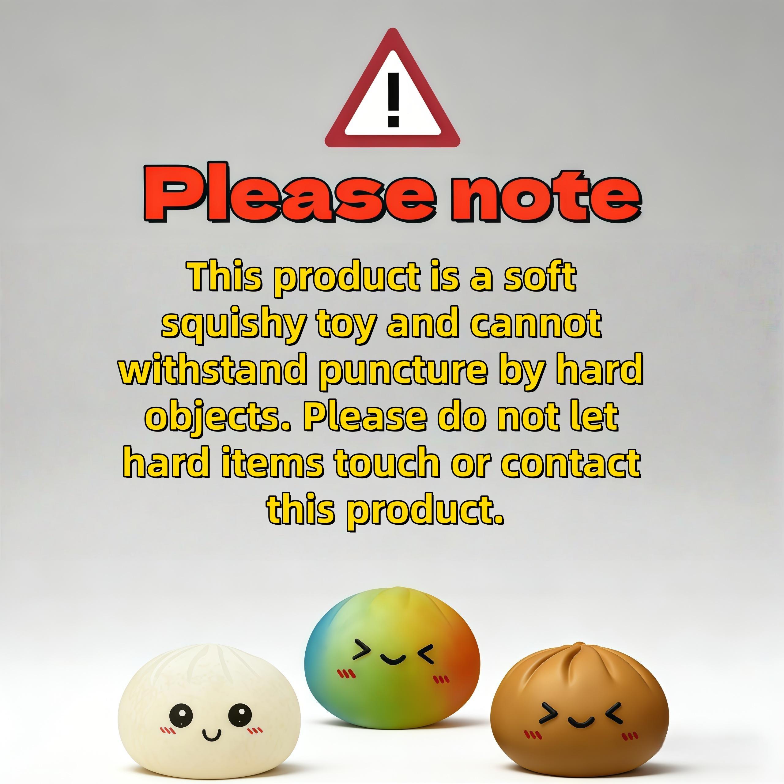 Smiling face emoji Big Dumpling Squishy - Mystery Bun Fidget Toy, Soft TPR Material, Stress Relief, Unboxing Surprise,Random Style.Equipped with beautiful greeting cards，suitable for exchange gifts,Valentine's Day and Easter and Mother's Day gifts