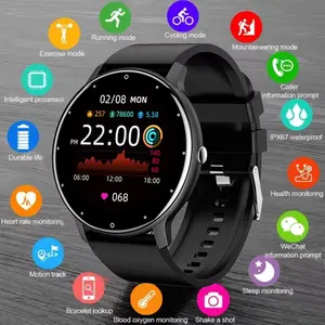 Smart Bracelet IP67 Waterproof Tracks Health Calls Sports Heart Rate Blood Pressure Sleep Monitoring Step Counter Calorie Tracking Notifications