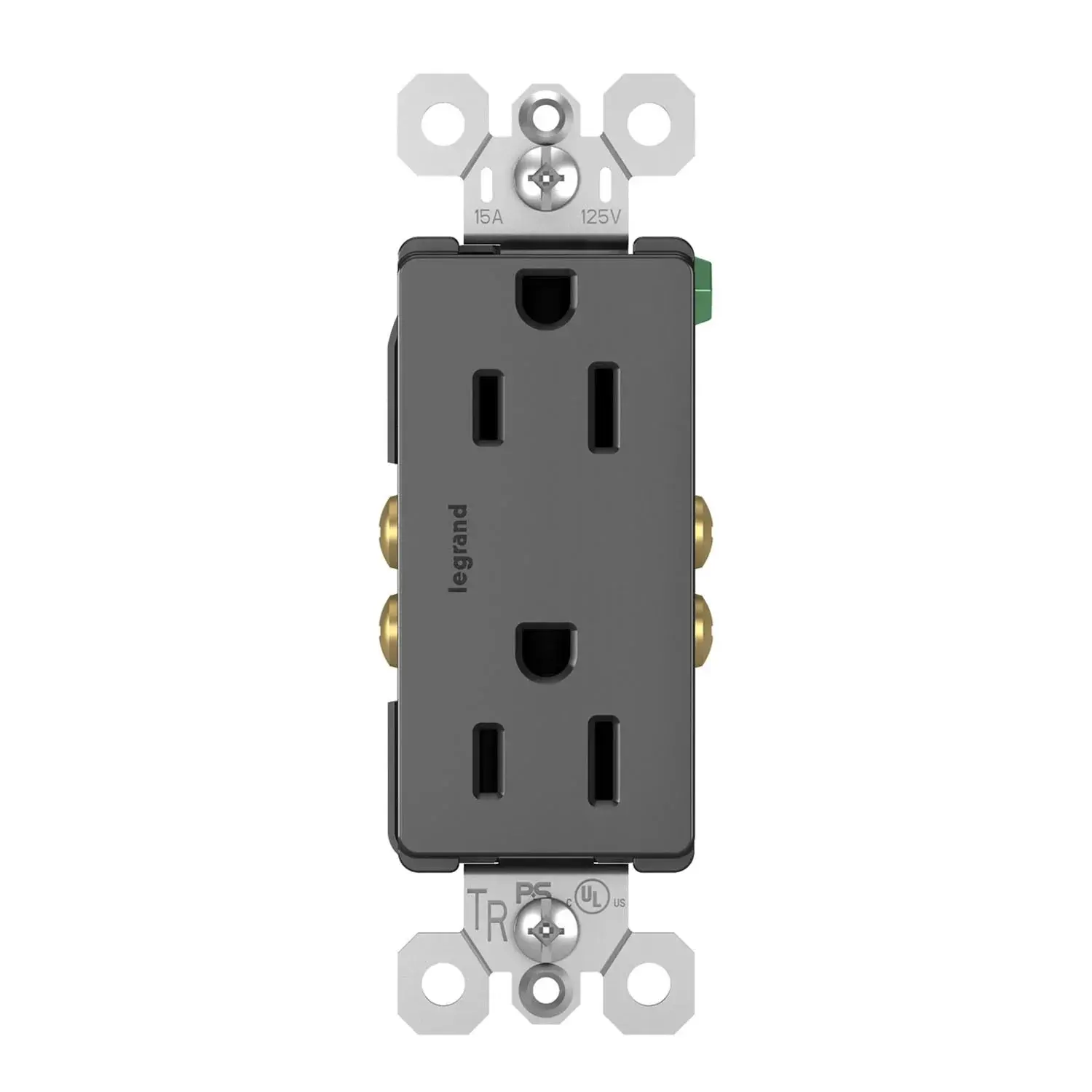 Legrand 885TRBK radiant 15A Tamper-Resistant Duplex Outlet, Black