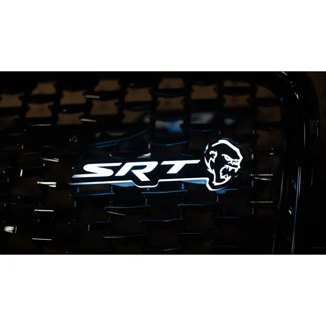 Habibis Carbon RGB Flow Series SRT Gorilla Emblem Light, Car Exterior Sticker & Cars Accessories for Dodge and Mopar Series Vehicles
