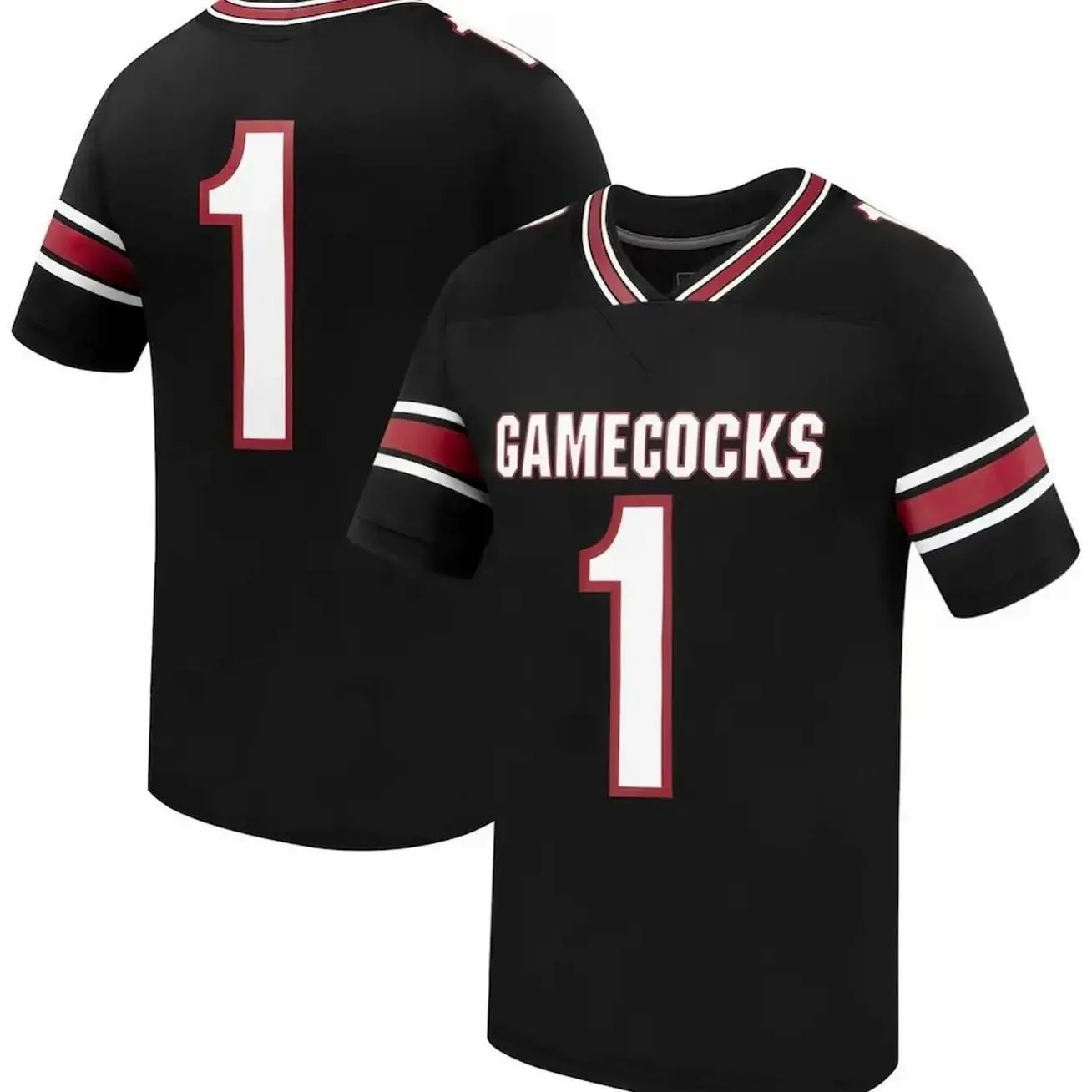 Mens College #1 South Carolina Gamecocks Alternate Replica Football Jersey - Black