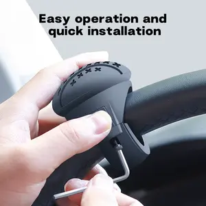 Small Steering Wheel Knob Spinners, Vehicle Steering Wheel Spinners Ball Durable Suicide Knob for Car, SUV, Trucks, Tractors, Boat etc (Black)