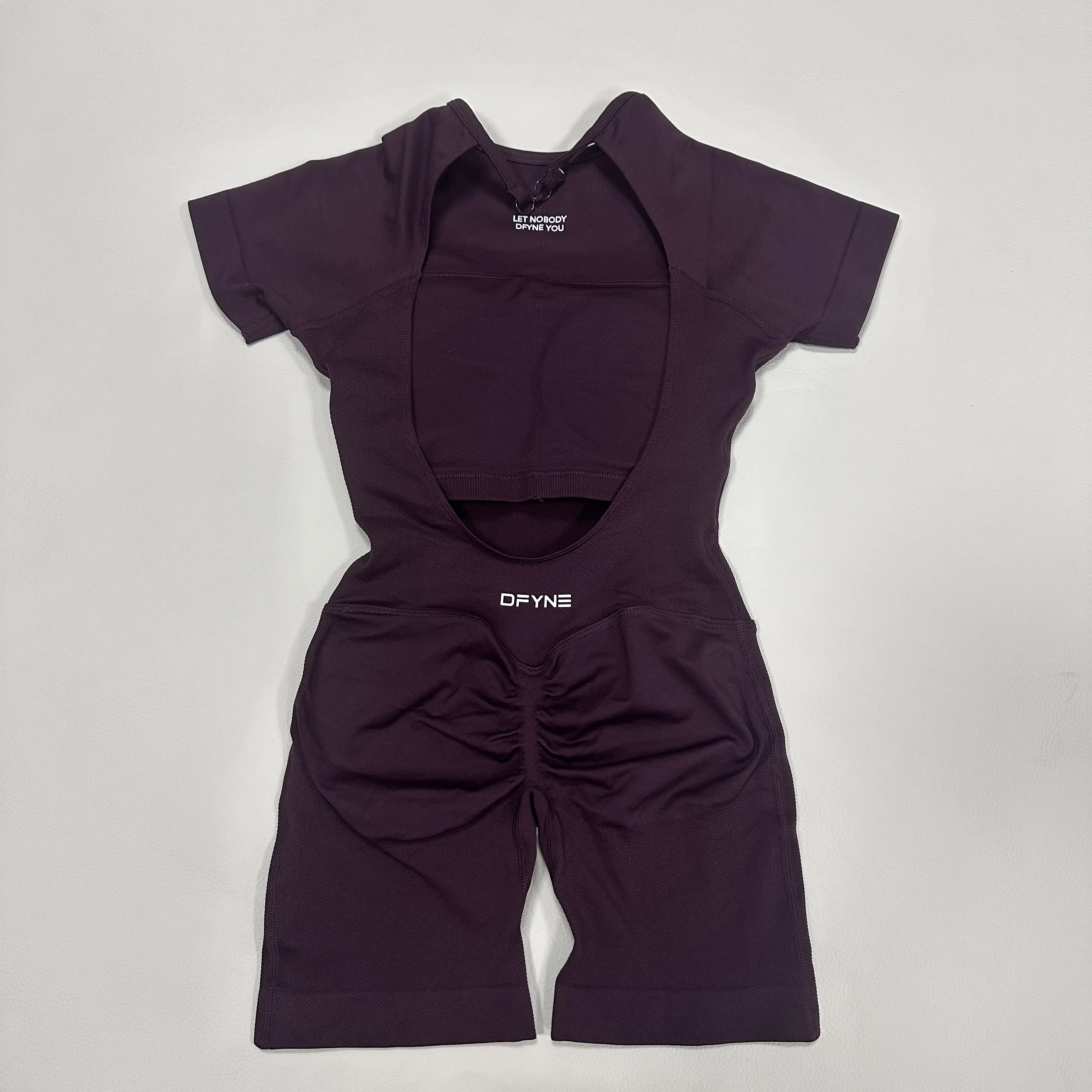 DFYNE One Piece Workout Romper – Breathable High Stretch Activewear Bodysuit for Women Workout Jumpsuits Sport Jumpsuit