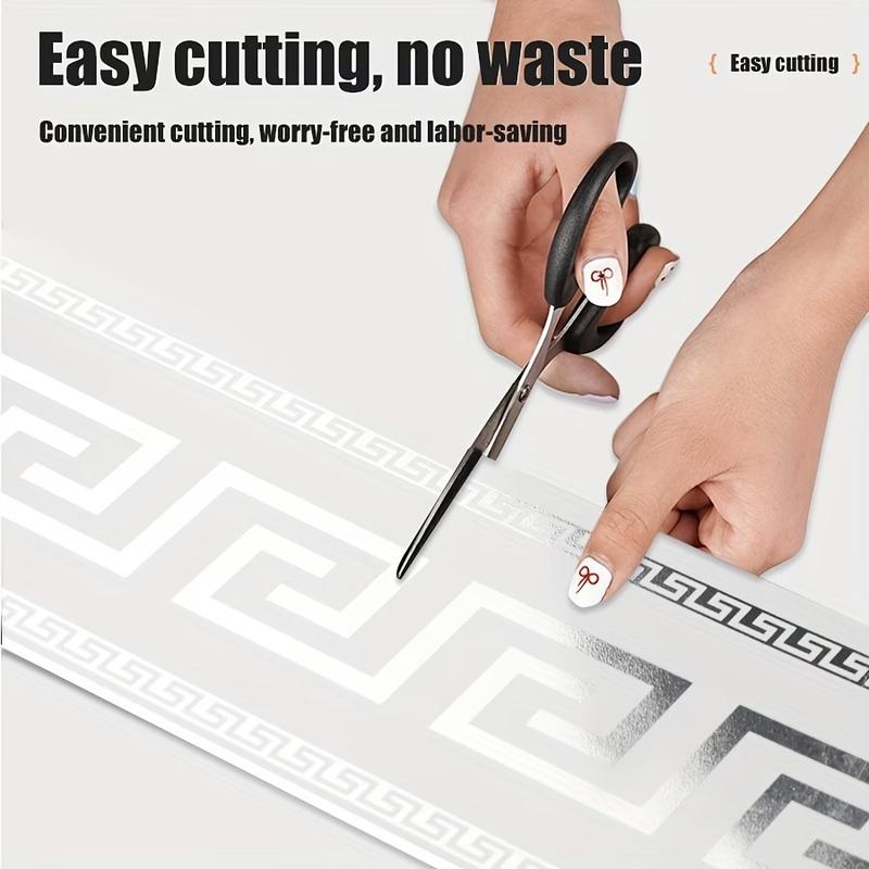 1 roll Self-Adhesive Baseboard, Wall Corner Guard, Peel & Stick Molding, 3.94inch x 196.85inch Vinyl Trim, DIY Floor & Wall Protection, Removable Skirting Board, Countertop Edge Guard, Ceiling Corner, Easy No Tools Installation