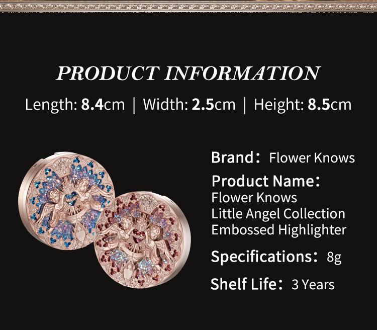 Flower Knows Little Angel Collection Embossed Highlighter, shimmer, makeup, cosmetic, silky, longlasting, dealsforyoudays