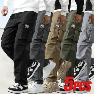 Men’s 5-Pack Cargo Pants – No Ironing Needed, Quick-Drying, Durable Fabric for Everyday Wear & Travel#SummerVibes