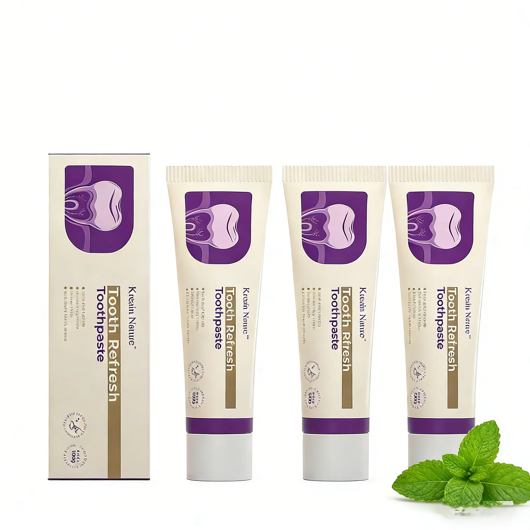Kreain Nature Tooth Refresh Toothpaste for Fresh Breath Prevent Tooth Loss with Natural Ingredients Gentle Care  for Tooth Sensitivity Toothache Care for Dental Health #Summervibes father“s Day