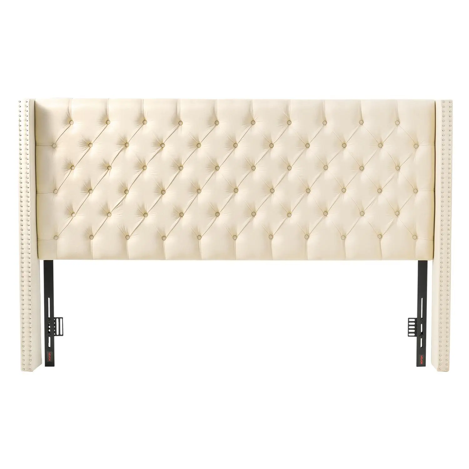 【SummerFinds】VEVOR Headboard,  King Size Headboard with Adjustable Height, Comfortable Diamond Tufted for King Size Bed, W84.1 x H (54.33-60.24) x D 8.27 in, Ideal for Bedroom, Hotel, Homestay, Dormitory, Cream