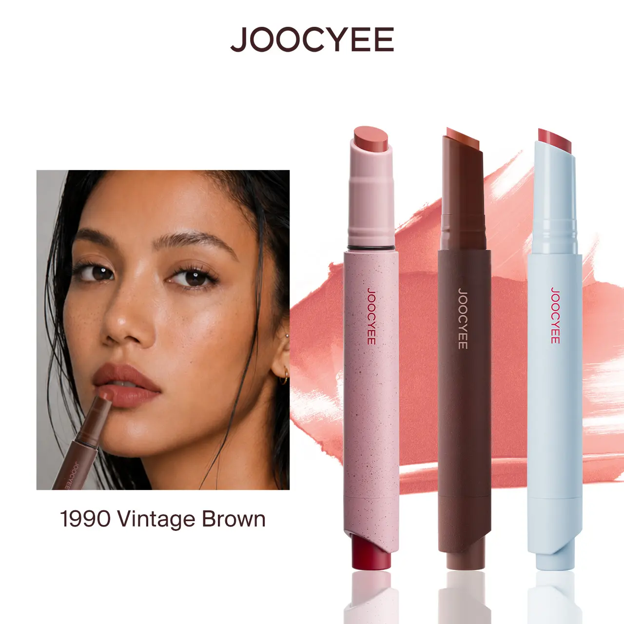 JOOCYEE Velvet Rouge Matte Lipstick - 2-In-1 Lip & Cheek Cosmetic, 3g, Silky Blur Finish, Long-Lasting, Waterproof, Lightweight Formula, All Skin Types, Beauty Products, Adults, Back to School