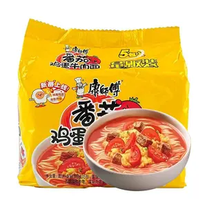 Master Kong Tomato Egg Beef Instant Noodles 5-Pack Family Size 115g x 5 Bags - Authentic Chinese Flavor
