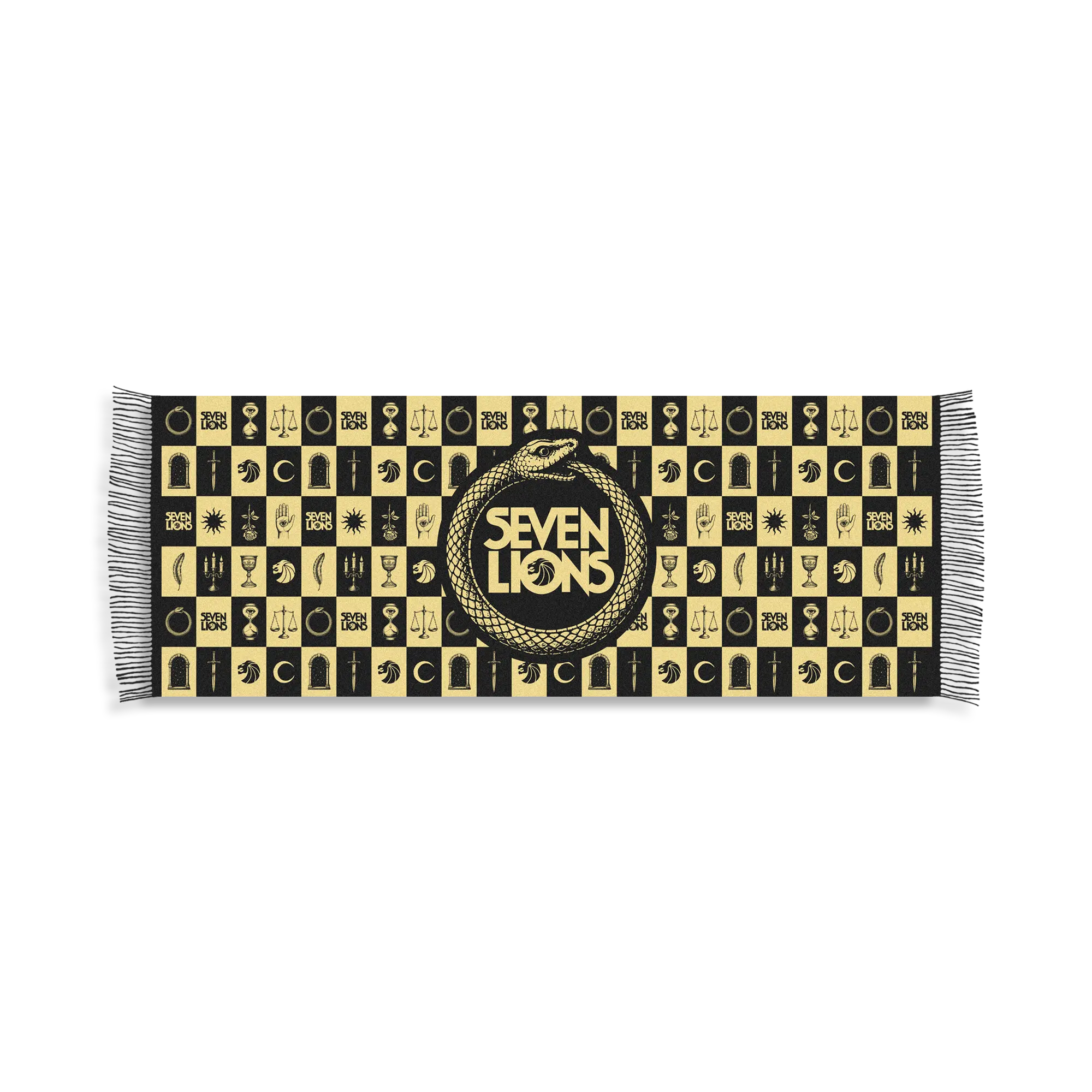 SEVEN LIONS - CHECKERED PASHMINA