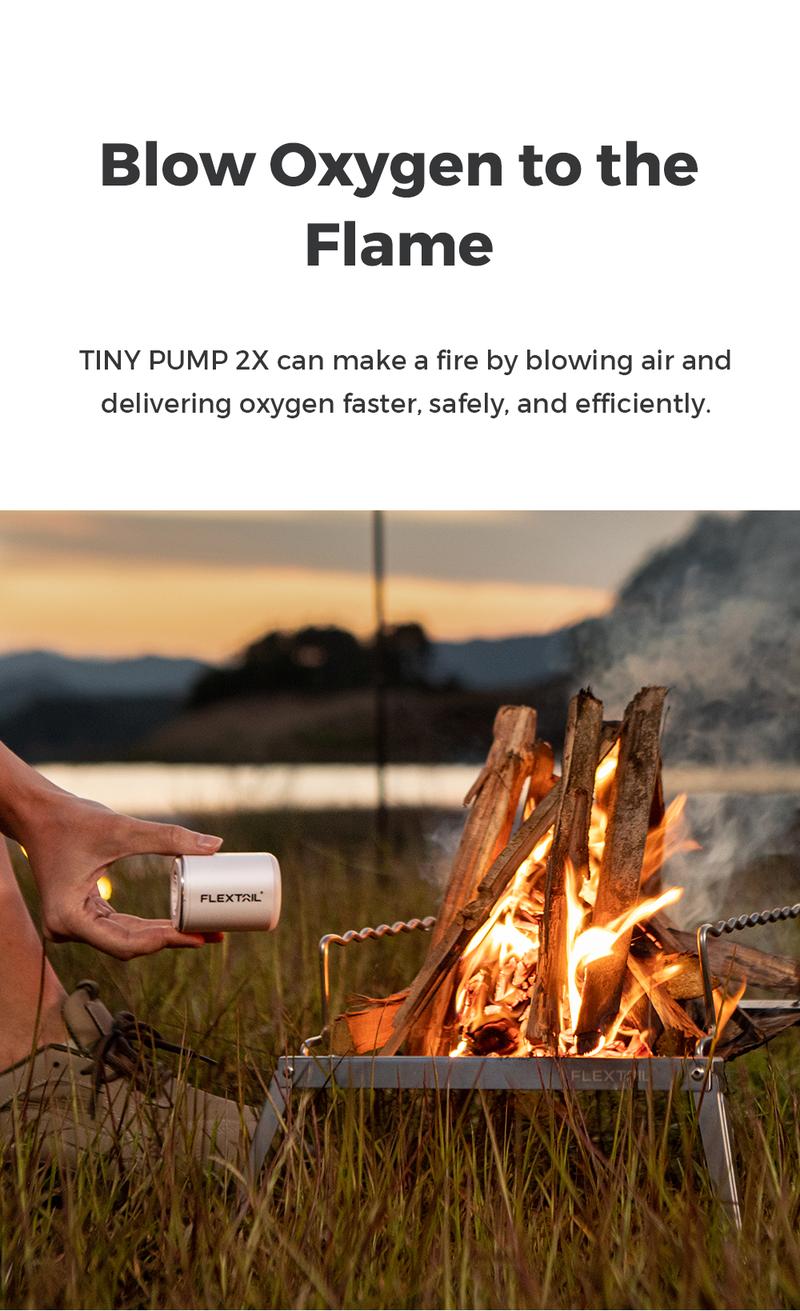 FLEXTAIL 3.3oz 4kPa TINY PUMP 2X Portable Air Mattress Pump with Magnetic Design, for Sleeping Pads Pool Floats Swimming Rings Airbed Double Travel Accessories Camping Supplies Camping Set