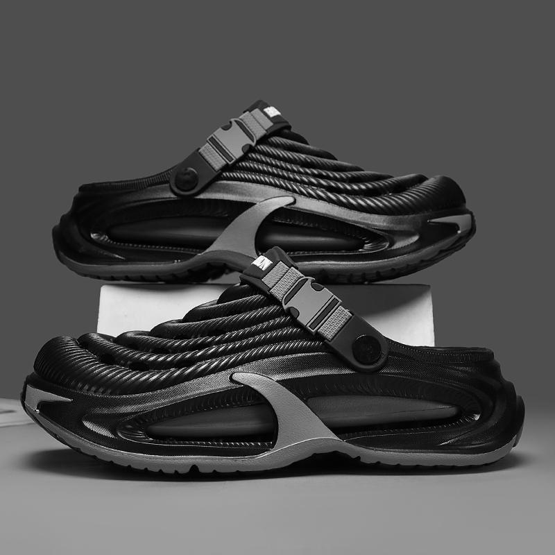 Mens Summer Outdoor Clogs Quick Drying Non Slip Thick Sole Beach Sandals Soft Comfortable Durable Odor Resistant Slippers for Men