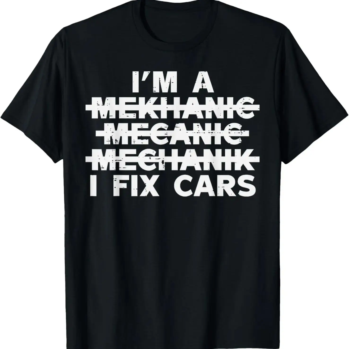Men's 'I'm a Mechanic' Funny Graphic T-Shirt, Oversized 100% Cotton Relaxed Fit Casual Top for Summer